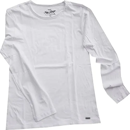 Key Largo Langarmshirt Cheese - Slim Fit in Weiß - Herren-Shirt aus 100% Baumwolle, mit angenehm weichem Tragegefühl und stylischem Rundhalsausschnitt. Ideal für lässige Outfits!