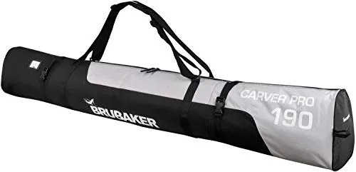 BRUBAKER Skitasche Carver PRO – Gepolsterter Skisack für 1 Paar Ski und Stöcke