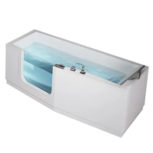 ELEGANZ Seniorenbadewanne mit Tür 180x75/80cm - Sanitäranlagen & Zubehör - Sicherheit und Komfort für Senioren mit einfacher Einstiegstür und großzügigem Platzangebot.