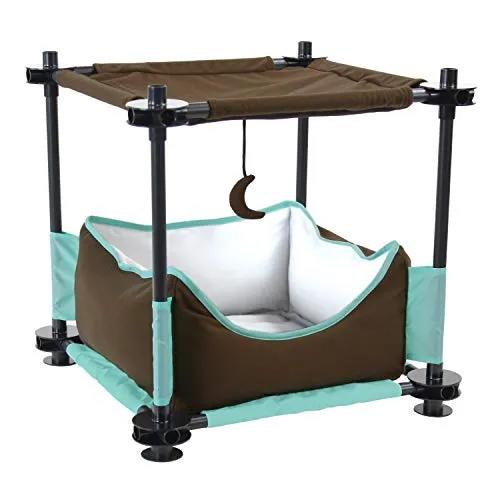 Produktbild Kitty City Claw Indoor and Outdoor Mega Kit Katzenmöbel, Katzenschläfer, Outdoor Kennel, 17.8x17.8x17.2 Inch (Pack of 1)