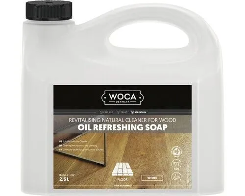 WOCA Ölrefresher weiß 2,5 l - Pflegemittel für Innenräume, ideal zur Auffrischung und Pflege von Holzoberflächen, sorgt für einen natürlichen Glanz.