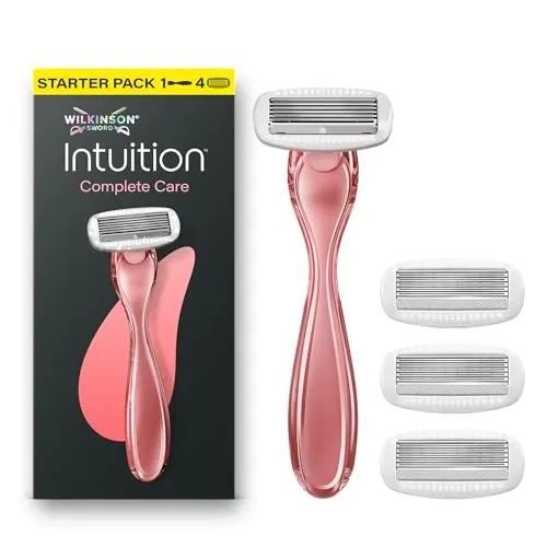 Produktbild Wilkinson Sword Intuition Complete Care Damenrasierer, Hydra-Boost-Serum, Starter-Pack, 1 Damenrasiergriff und 4 Ersatzklingen