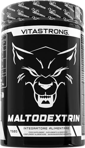 Produktbild Maltodextrin Vitastrong, Veganes Maltodextrin Pulver 750g, Hochlösliches & Reines Kohlenhydratpulver, Hochwertiges Maltodextrin Supplement für Sportler, Energie & Regeneration, Ohne Gluten und GVO