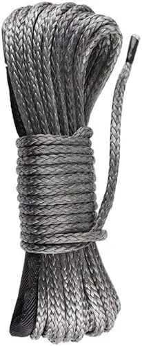 Synthetisches Seilwinde, 1/4 x 48' ?5mmx15m? 3492.7 kg Winde ATV UTV Quad Dyneema SK78 Kunststoff 4x4 Offroad Wi