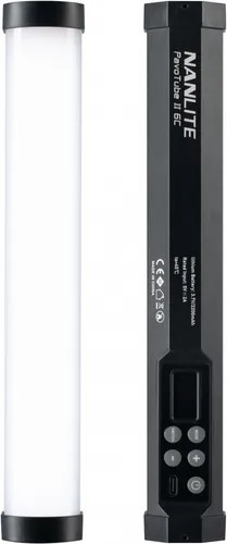 Nanlite Mini-Farb-Effektleuchte PavoTube II 6C RGBWW - LED-Röhre mit dimmbarem RGBWW-Licht, ideal für kreative Foto- und Videoaufnahmen, kabellos und tragbar