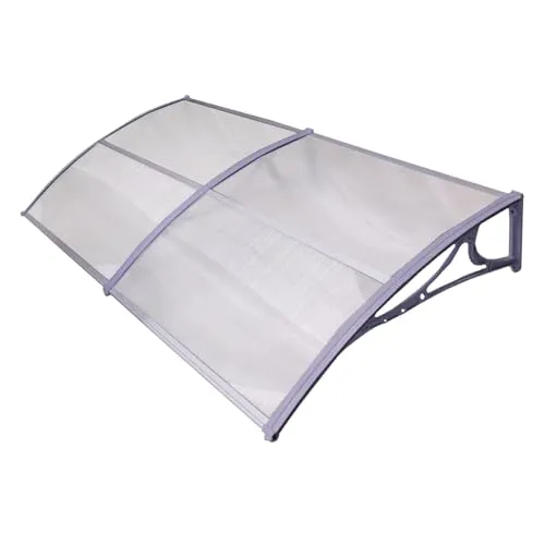 Baumarktplus Haustürvordach 97 x 200 cm - Außenanbau mit hochwertigem Vordach aus Polycarbonat, lichtdurchlässig und UV-resistent, bietet optimalen Schutz vor Witterungseinflüssen und ist einfach zu montieren.