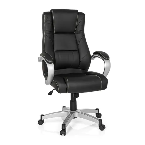 MyBuero Chefsessel Relax CL180 - Ergonomischer Bürostuhl in Schwarz Weiß - Bürostuhl mit hochwertiger Wipp-Mechanik für individuelles Sitzen, stufenlos einstellbare Sitzhöhe und bequeme Polsterung, ideal für Home-Office und Büro.
