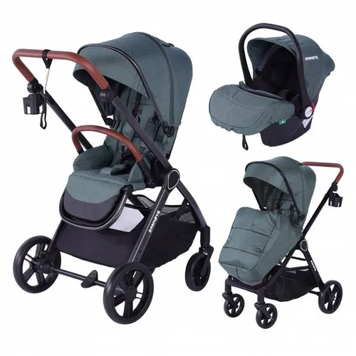 Barmøya 3-in-1 Kombi-Kinderwagen Komplettset grün von BarmÃ¸ya