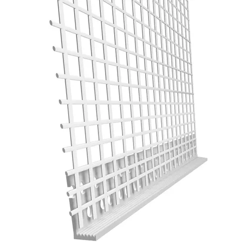 50m PVC Abschlussprofil Gewebe 10mm Putz Putzprofil Putzabschlussprofil Profil