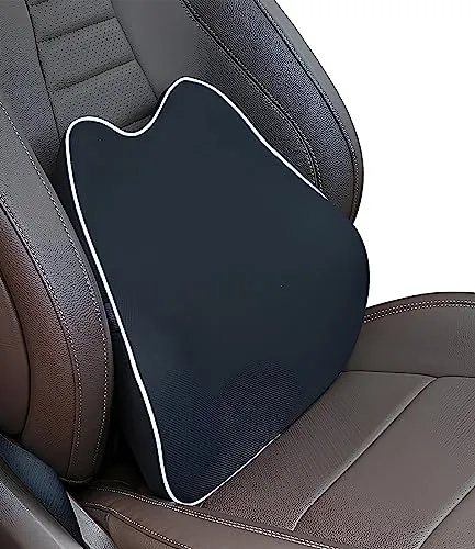 jutyum Rückenkissen Auto, Lendenkissen aus Memory Foam, Lordosenstütze Auto, Lendenkissen für Bürostuhl, Ergonomisches Lendenwirbelstützkissen für Autositze, Bürostuhl, Rollstuhl