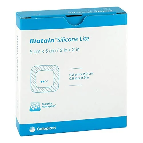 BIATAIN Silicone Lite Schaumverband 5x5 cm