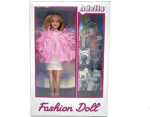 Lalka 29 cm ze zginanymi nogami i akcesoriami