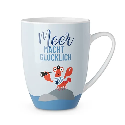 maritimer Becher, Tasse Meerfreunde mit Krabbe für 250ml Geschenk für Dich