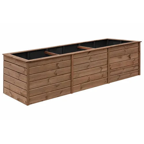 Hochbeet ALMA XXL kdi braun 305x103x80cm - Robustes Hochbeet aus kdi Holz, ideal für Gartenliebhaber und perfekte Höhe für bequemes Gärtnern.