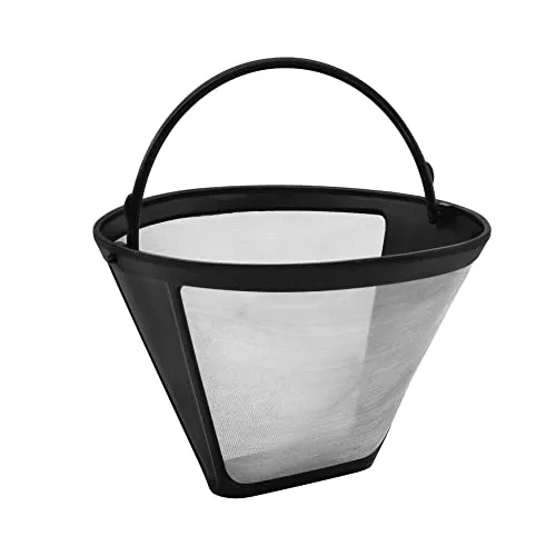 Fackelmann Silberton Dauerkaffeefilter Nr. 4 - Permanentfilter aus Edelstahlgewebe, umweltfreundlich und wiederverwendbar für bis zu 12 Tassen Kaffee oder Tee.