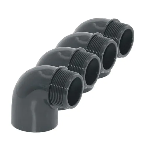 HAF 4x PVC Fittings Winkel 90° 50mm x 2