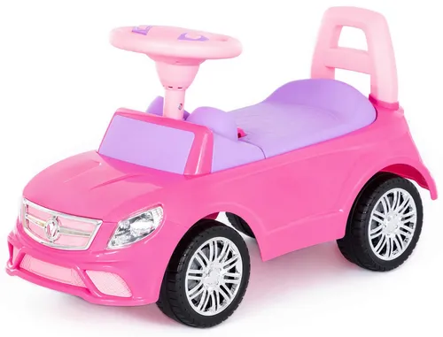 Polesie Rutscherauto Super Car Nr.3 - Kinderfahrzeuge: pinkes Rutscherfahrzeug mit Sound, ideal für Kinder ab 12 Monaten, fördert die Motorik und macht Spaß beim Fahren.