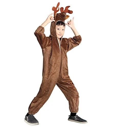Ikumaal Elch-Kostüm, An74 98-104, für Kind-er, Elche Hirsch-e Rentier-e Kostüm-e Fasching Karneval Kleinkinder-Karnevalskostüme Kinder-Faschingskostüme