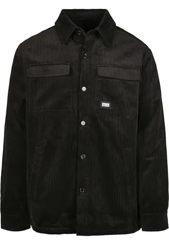 Corduroy Shirt Jacket Black XL - Funktionsjacke für Männer, aus hochwertigem Cord-Material, schützt effektiv vor Wind und Kälte, ideal für Streetwear-Outfits und höchste Tragekomfort.