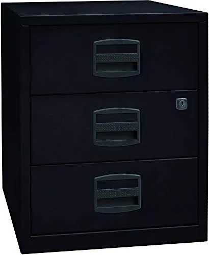 BISLEY Home Rollcontainer schwarz mit 3 Auszügen - Praktischer Rollcontainer für Ihr Büro: Der BISLEY Home Rollcontainer schwarz mit 3 Auszügen bietet sicheren Stauraum und ist dank Rollen flexibel einsetzbar. Ideal für ein aufgeräumtes Arbeitsumfeld.