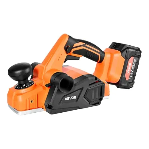VEVOR Akku-Hobel 82 mm – 15000 U/min, kabelloser Elektrohobel für Holz