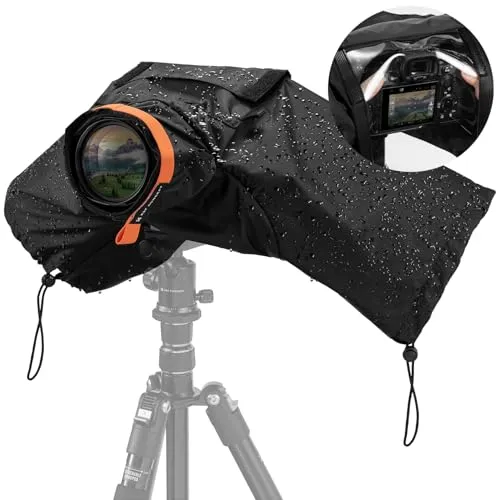 K&F CONCEPT Kamera Regenschutzhülle wasserdichte Kamerahülle | Rain Cover Schutz für Canon, Nikon, Sony und andere Digitale DSLR -Kamera, für Outdoor-Fotografie BR01