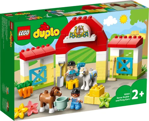 LEGO® DUPLO® 10951 Pferdestall und Ponypflege - LEGO® Komplette Sets & Packs, kreativer Baukasten für die spielerische Ponypflege, ideal für Kinder von 2-5 Jahren