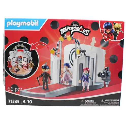 PLAYMOBIL Miraculous 71335 - Gabriels Fashion Show mit Marinette, Adrien, Nadja und Accessoires, ideal für kreative Abenteuer und sicheres Spielen für Kinder