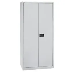 Bisley Werkzeugschrank HC782S4G - Robuster Metall-Flügeltürenschrank - Flügeltürenschränke Stahl mit 4 höhenverstellbaren Fachböden. Ideal für Werkstätten, bietet hohe Sicherheit durch 3-Punkt-Drehzylinderschloss und Traglast von 75 kg pro Boden.