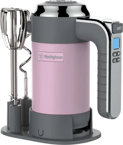 Westinghouse Retro Handmixer - 5 Geschwindigkeitsstufen mit Turbo - Handmixer im Retro-Design mit 5 Geschwindigkeitsstufen und Turbo-Funktion. Inklusive Rührbesen und Knethaken, leicht zu reinigen und ideal für kreative Küchenabenteuer.