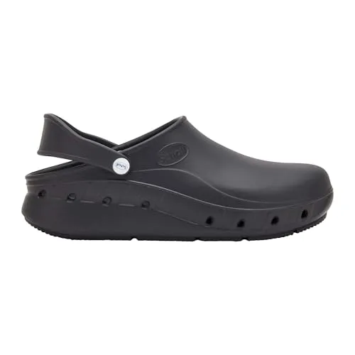 Scholl Ultragrip Clog - Rutschfeste Schuhe für Fachkräfte - Rutschfeste und atmungsaktive Schuhe mit innovativem EVA-Obermaterial für höchsten Komfort. Der praktische Drehgurt sorgt für Stabilität und Anpassungsfähigkeit. Ideal für den professionellen Einsatz und leicht zu reinigen.