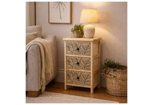 HTI-Living Kommode Melia mit 3 Schubladen im Blätter-Design von HTI-Line