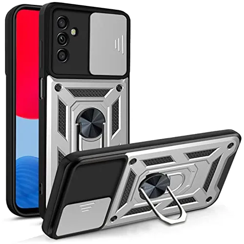 betterfon Handyhülle für Samsung Galaxy A13 5G / A04s | Stoßfest & Kratzfest | Mit Kameraschutz, Anti-Fingerabdruck & robustem Panzerschutz-Design | Silber