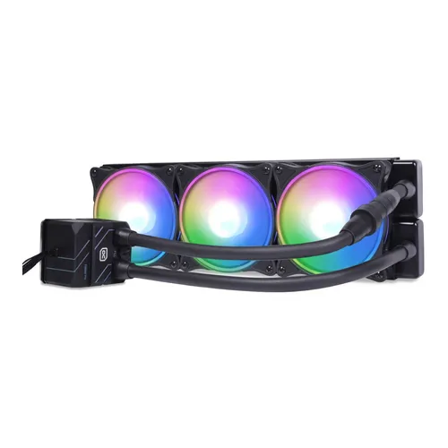 Eisbaer Pro HPE Aurora 360 CPU AIO 360mm - Wasserkühlung für leistungsstarke CPUs, kompatibel mit zahlreichen Sockeln und ausgestattet mit einem 360 mm Radiator für optimale Kühlleistung.