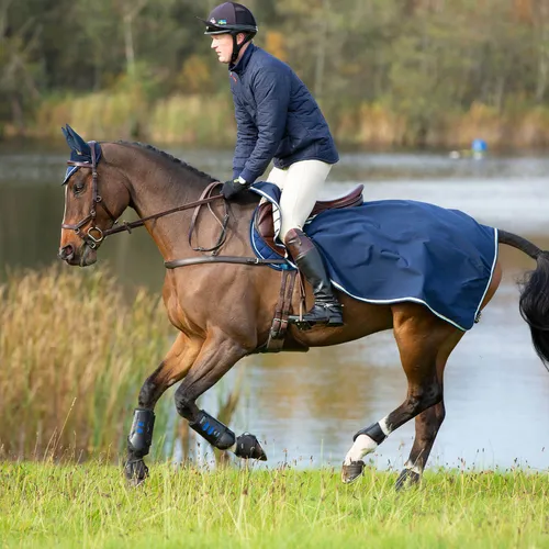 Horseware Ireland Ausreitdecke Rambo Waterproof Fleece Competition Sheet Navy/ Beige XL