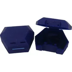 Zahnspangenbox mit Kordel blau mit Glitzer 1 St