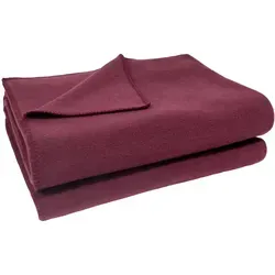 Zoeppritz Fleecedecke Soft-Fleece, Weinrot, 160x200 cm in rot von Zoeppritz