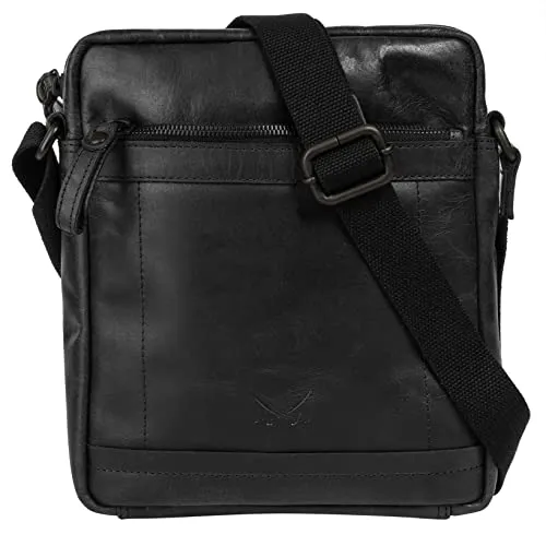 Sansibar Shopper - Echt Leder Schwarz - Elegante Handtasche aus echtem Leder, mit verstellbarem Schulterriemen und praktischem Handyfach. Ideal für stilbewusste Frauen, die Funktionalität und Design schätzen.