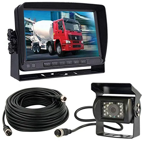 4Pin 7 Zoll TFT LCD HD Farbmonitor mit wasserdichter Nachtsicht Rückfahrkamera