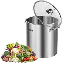 VEVOR Suppentopf 22,7L aus Edelstahl - Kochtopf für Induktionsherde mit 22,7L Kapazität, ideal für große Portionen und langlebig durch robusten Edelstahl.