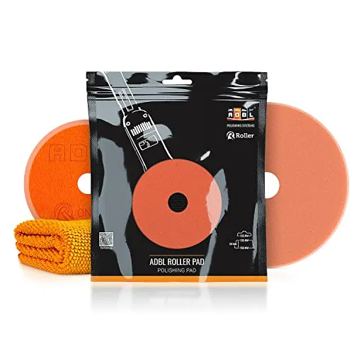 ADBL Roller Pad-DA One Step Polierpad - Polierschwamm für Ø125mm Stützteller - Profi Polierpad mit Klettverschluss - Polierschwamm, Auto Polieren, Schwamm Polierteller