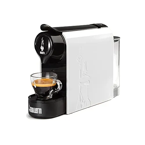 Bialetti Gioia Espresso-Kaffeemaschine, superkompakt und leistungsstark - 1-Tassen-Kaffeemaschine für Aluminiumkapseln, ideal für echten italienischen Espresso zu Hause; 1200 W Leistung und 20-bar-Pumpe für perfekten Kaffeegenuss.