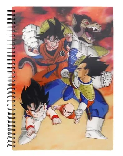 Dragon Ball Notizbuch mit 3D-Effekt Goku vs Vegeta
