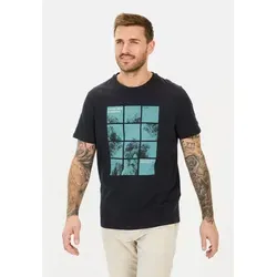 camel active T-Shirt aus Organic Cotton Kurzarm Rundhals blau 5XL (64)