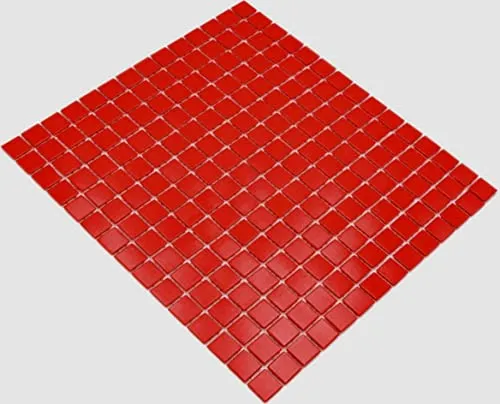 Mosaik rot Glasmosaik Mosaikfliese Fliesen Glas glänzend Quadrat Wand Boden Küche Bad Dusche