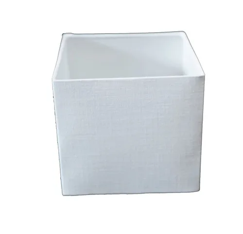 Dirk Davids Leuchten GmbH Lampenschirm für Tischleuchte in Vierkant Leinen Weiß 20-20-18cm - Lampenschirm aus hochwertigem Leinen, ideal für Tischlampen und Wandleuchten. Er schafft ein angenehmes, warmes Licht und verleiht Ihrem Wohnraum eine anheimelnde Note.