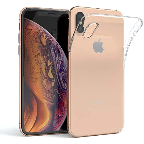 EAZY CASE Hülle kompatibel mit iPhone XS Max Schutzhülle Silikon, Ultra dünn, Slimcover, Handyhülle, Silikonhülle, Backcover, Durchsichtig, Transparent