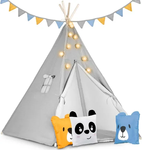 Nukido Kinder-Tipi-Zelt mit Lichterkette