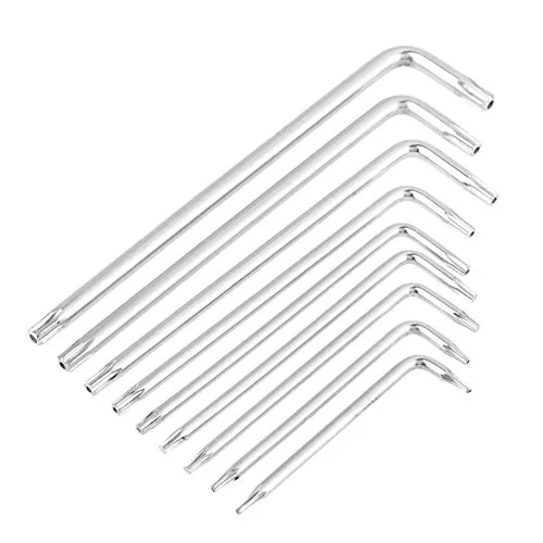Vikye Stern Hex L-förmiger Schlüssel, L-Form Langarm Secruity Handwerkzeuge 9pc / Set T6 T7 T8 T9 T10 T15 T20 T25 T27