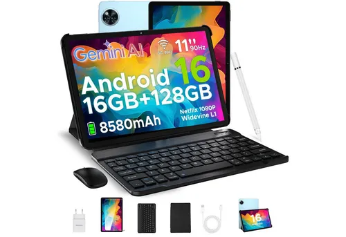DOOGEE U11 Android 16 AI Tablet 11 Zoll,128GB/2TB Gaming Tablets mit Tastatur Tablet (11